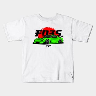 Green RX 7 JDM Kids T-Shirt